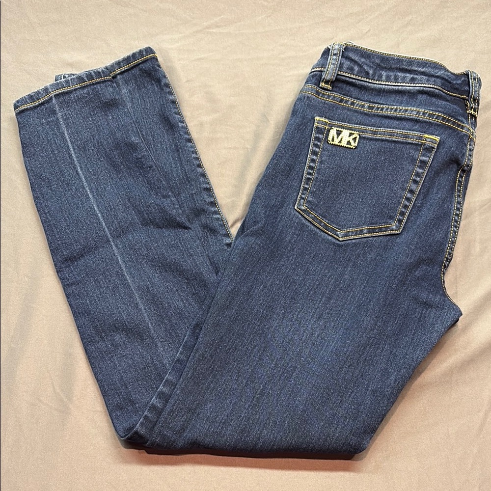 Michael Kors Women's Izzy Skinny Stretch Blue Denim Jeans Size 2 - Picture 7 of 9